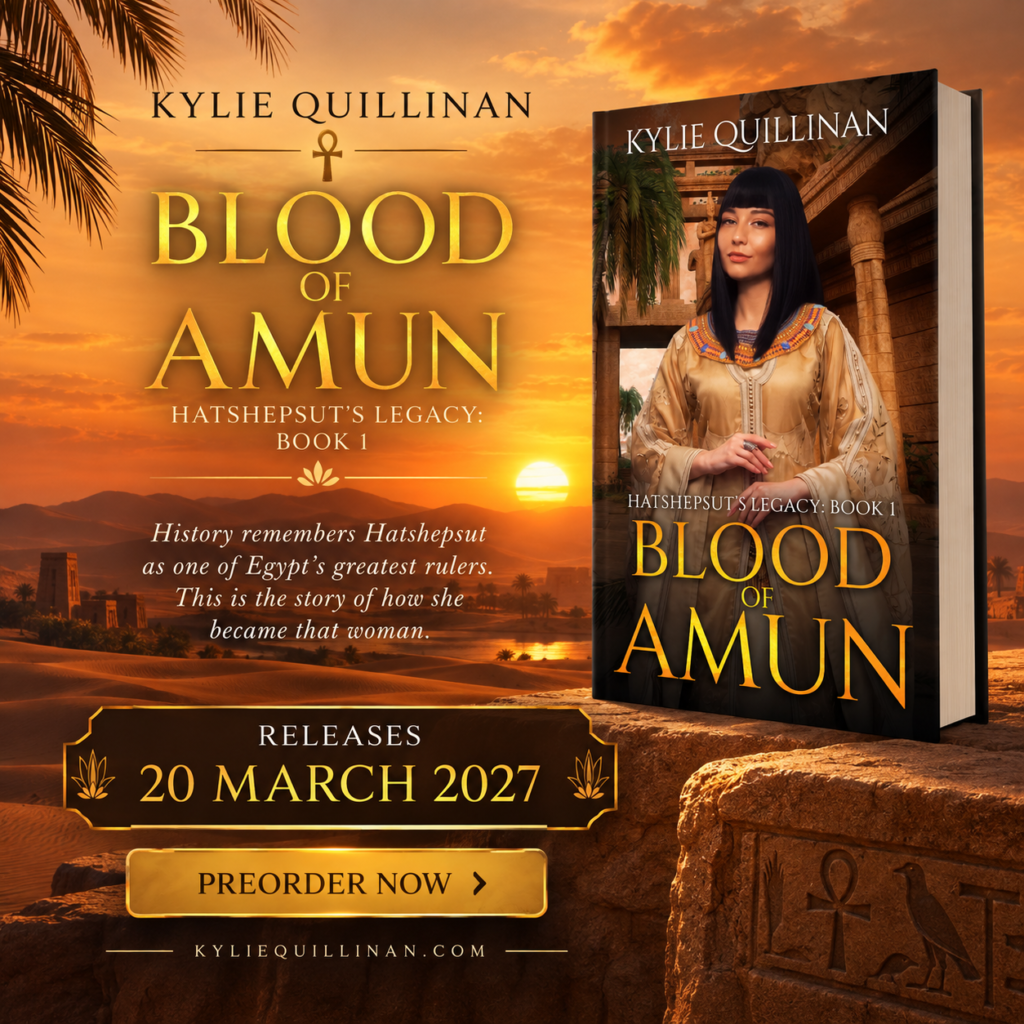 Preorders now available for Blood of Amun by Kylie Quillinan, releasing 20 March 2027